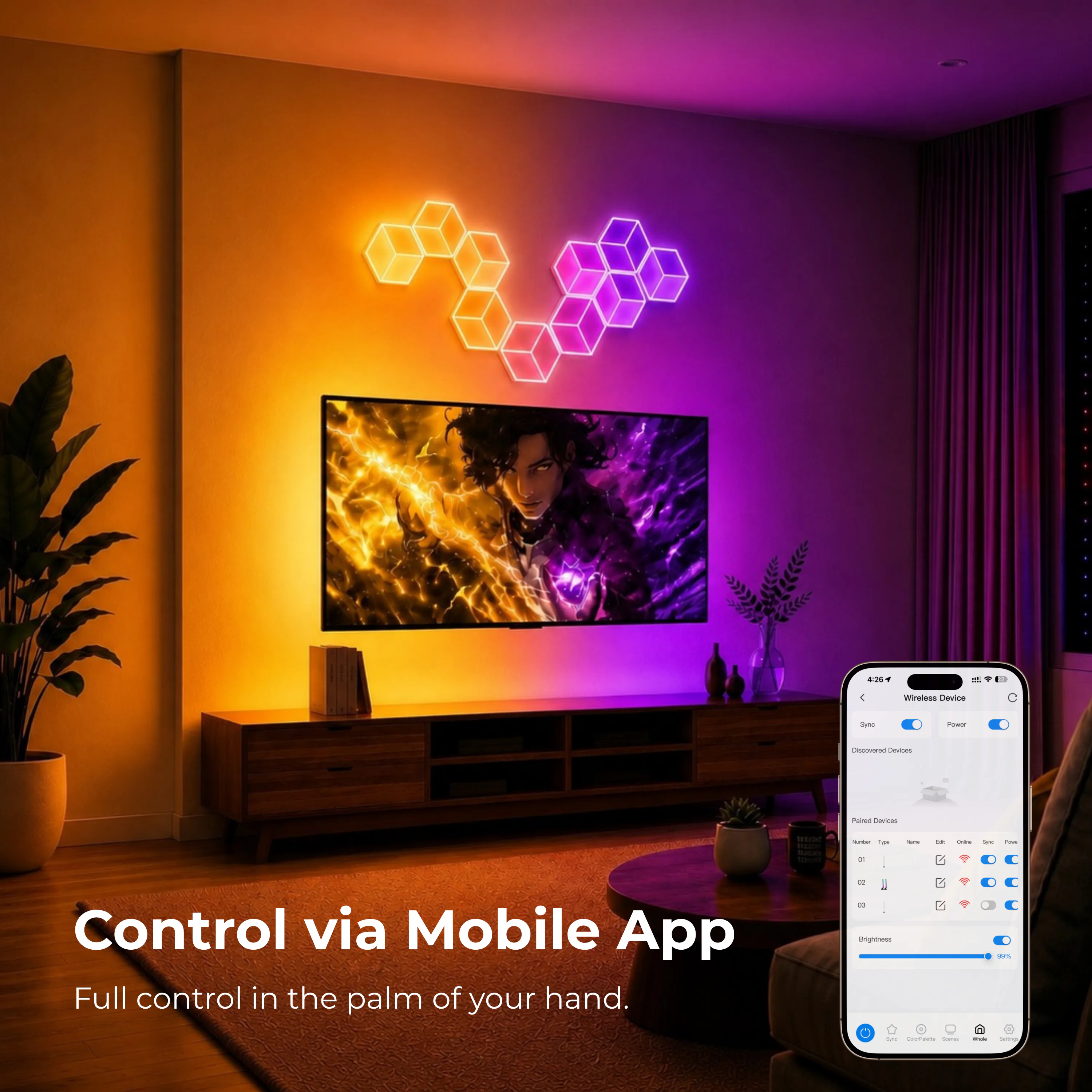 Apex TV Sync 3D Hexagon Light - Image 3