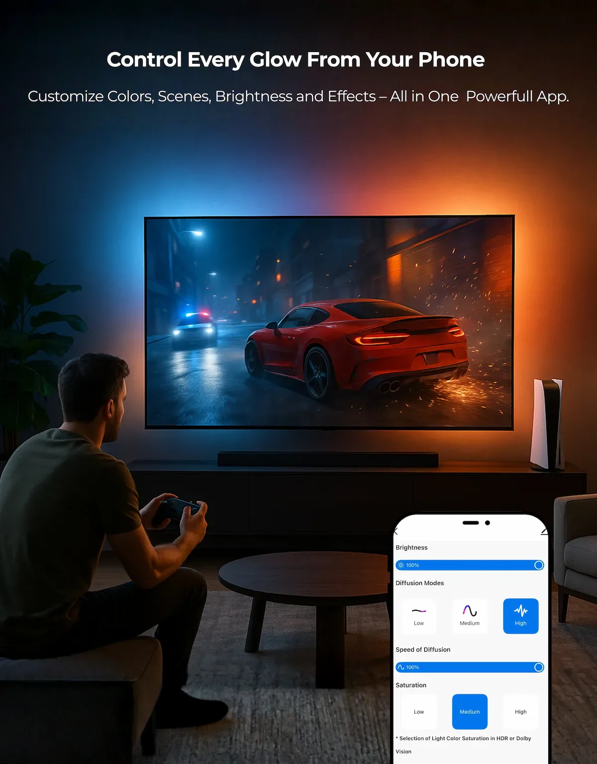 Apex HDMI 2.1 Version TV Backlight (32-90 Inch TV size) - Image 2