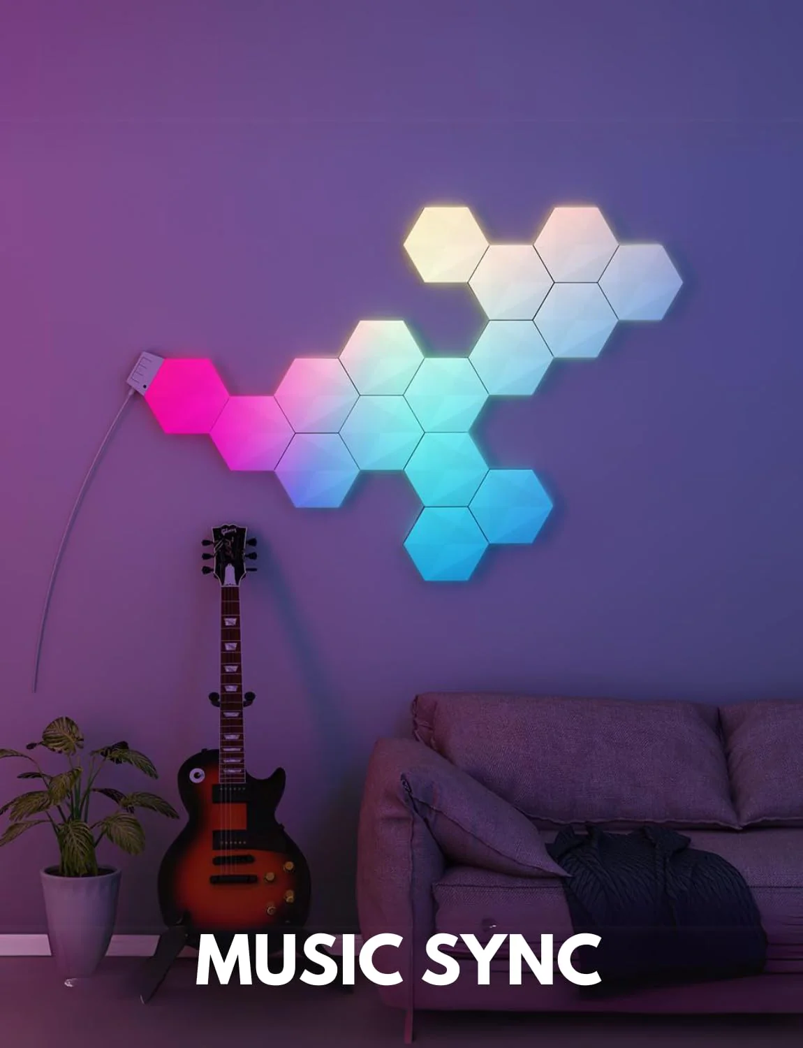 Apex Hexagon Light Panels (Small, 10 Piece) - Image 6