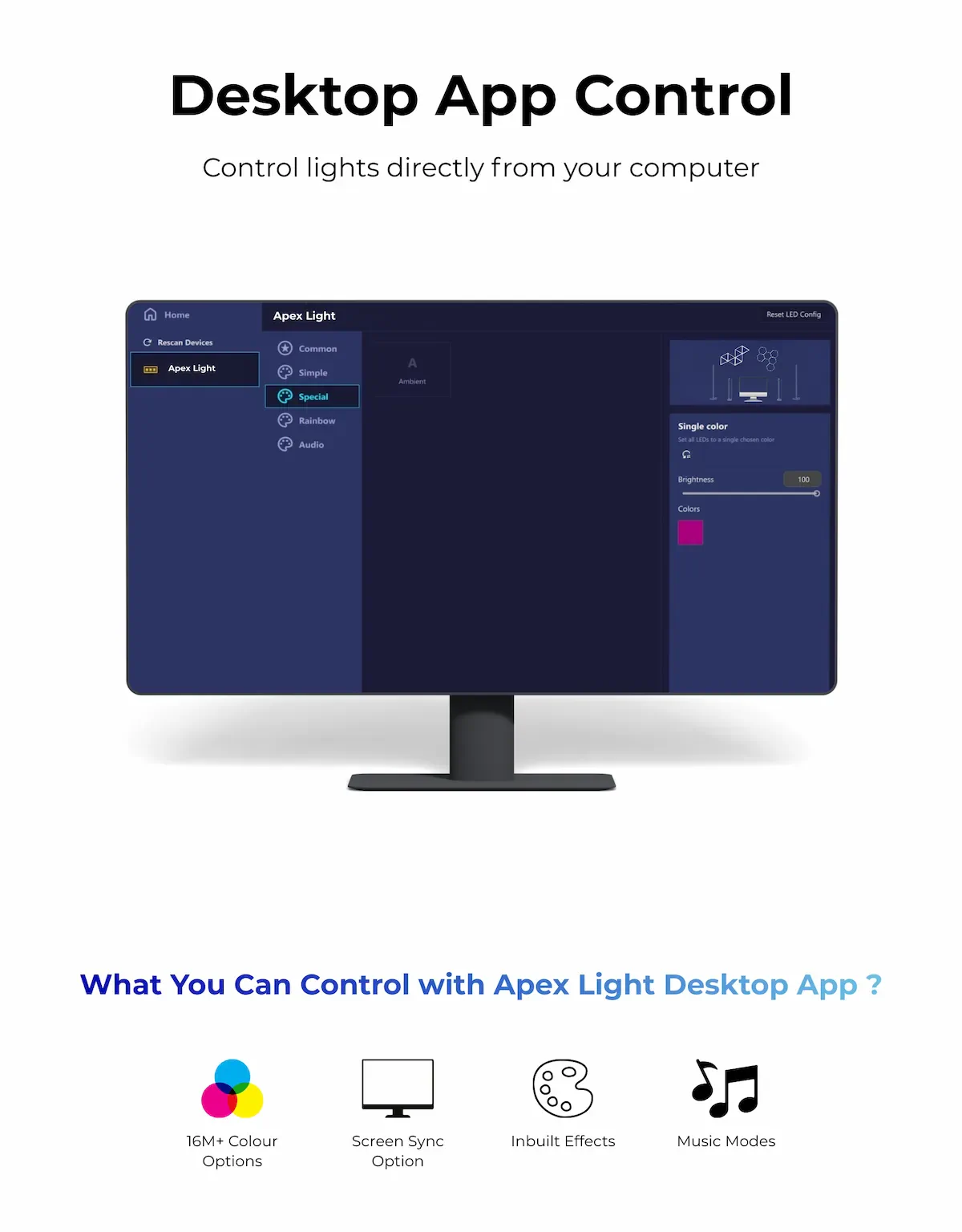 Apex Monitor Sync Hexagon Light (6 Pcs) - Image 8