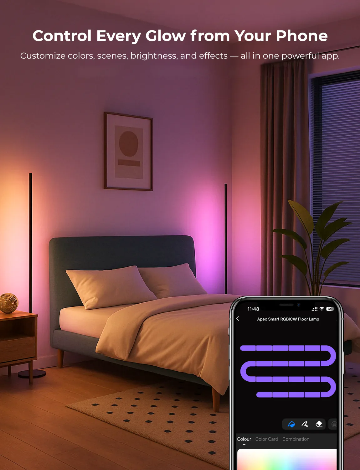 Apex RGBICW Floor Lamp - Image 5