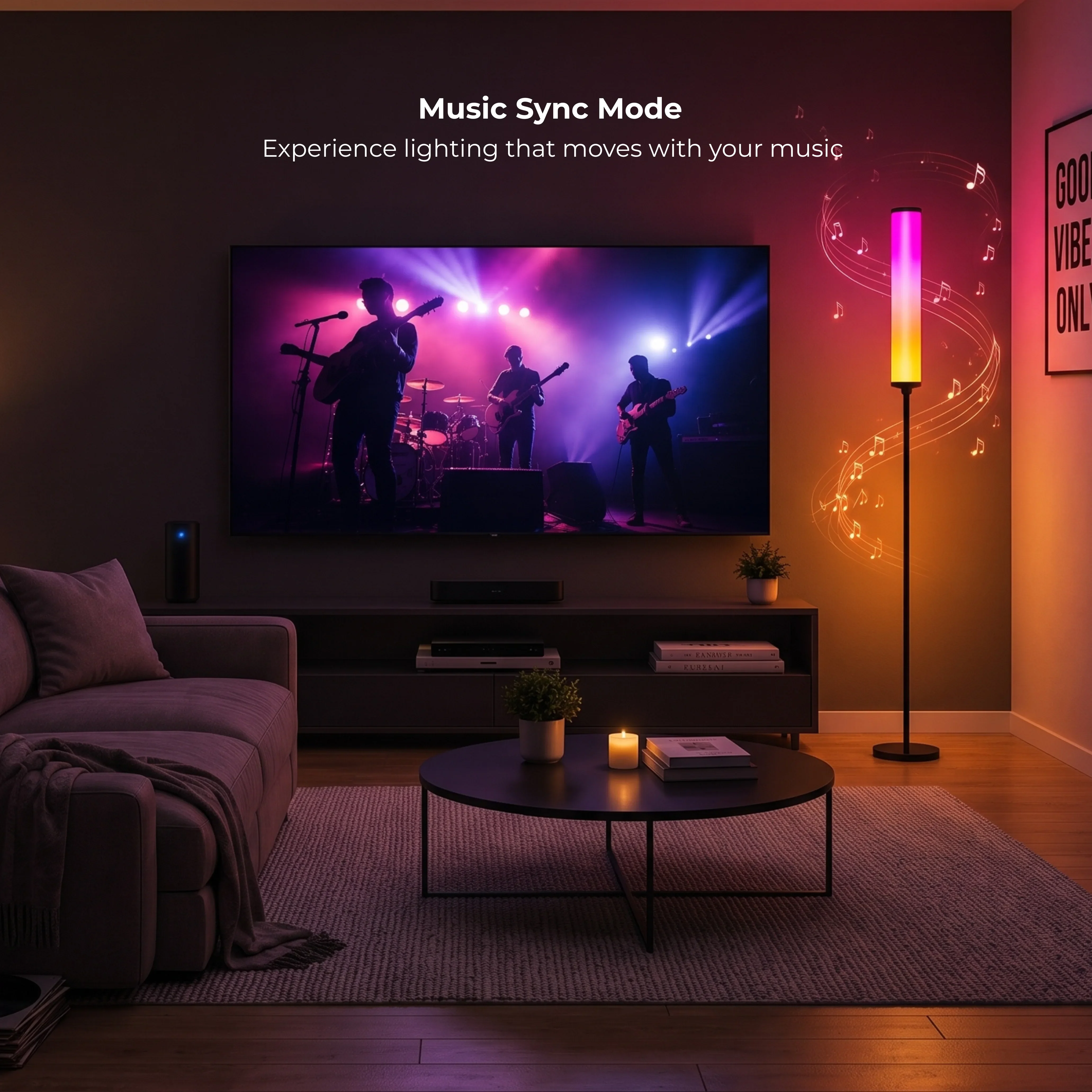 Apex RGBIC + W Cylinder Floor Lamp - Image 5