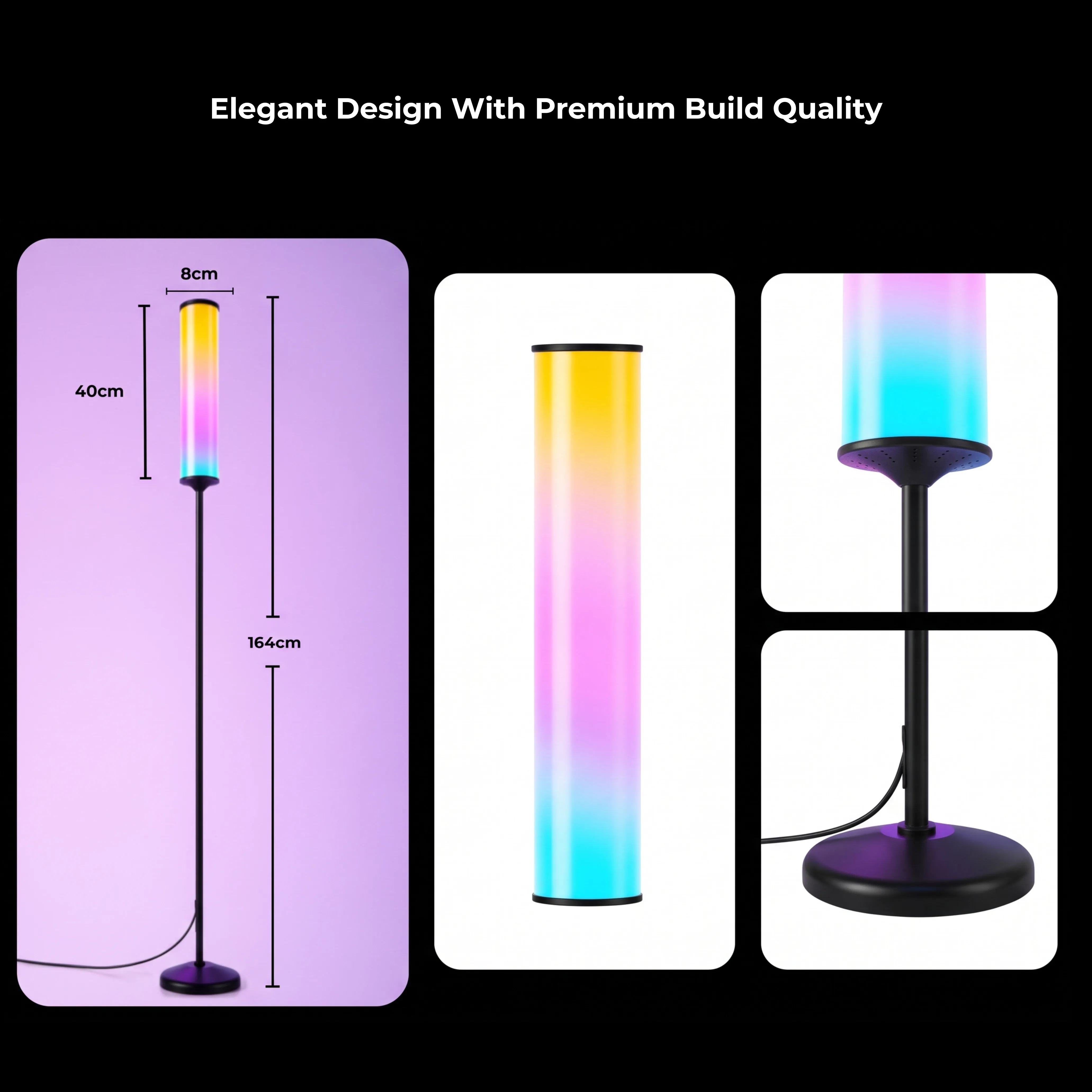 Apex RGBIC + W Cylinder Floor Lamp - Image 8
