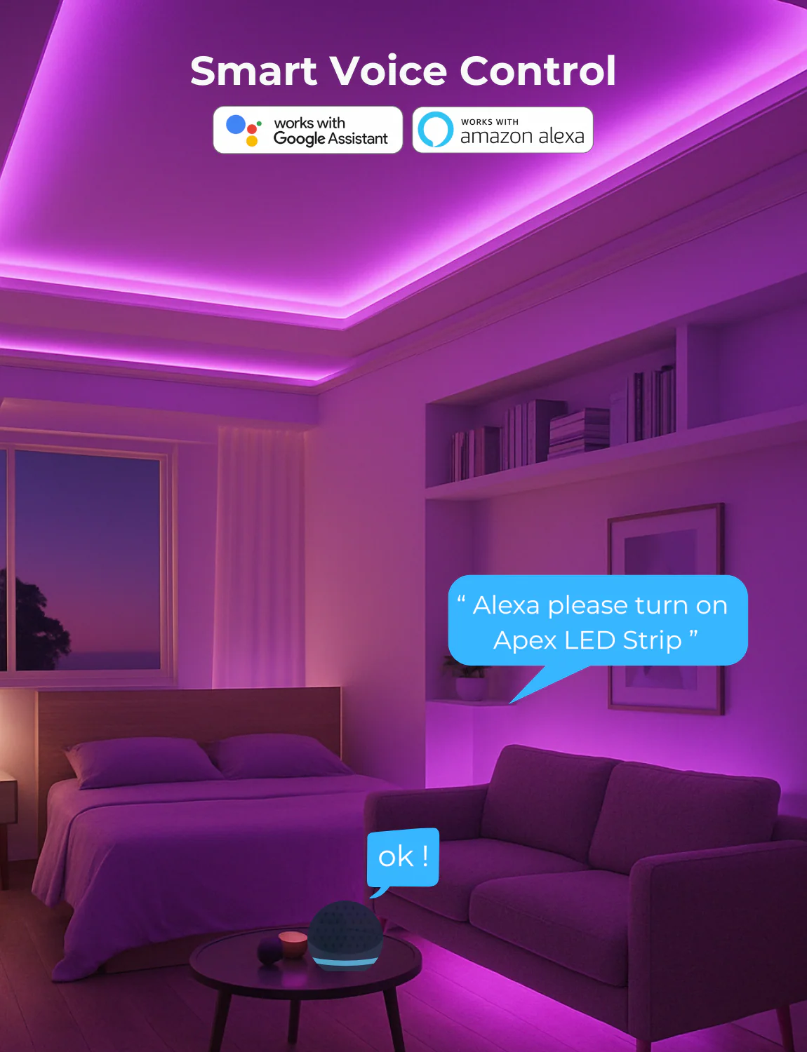 Apex smart RGB LED Strip Light (5m/16.4ft) - Image 7