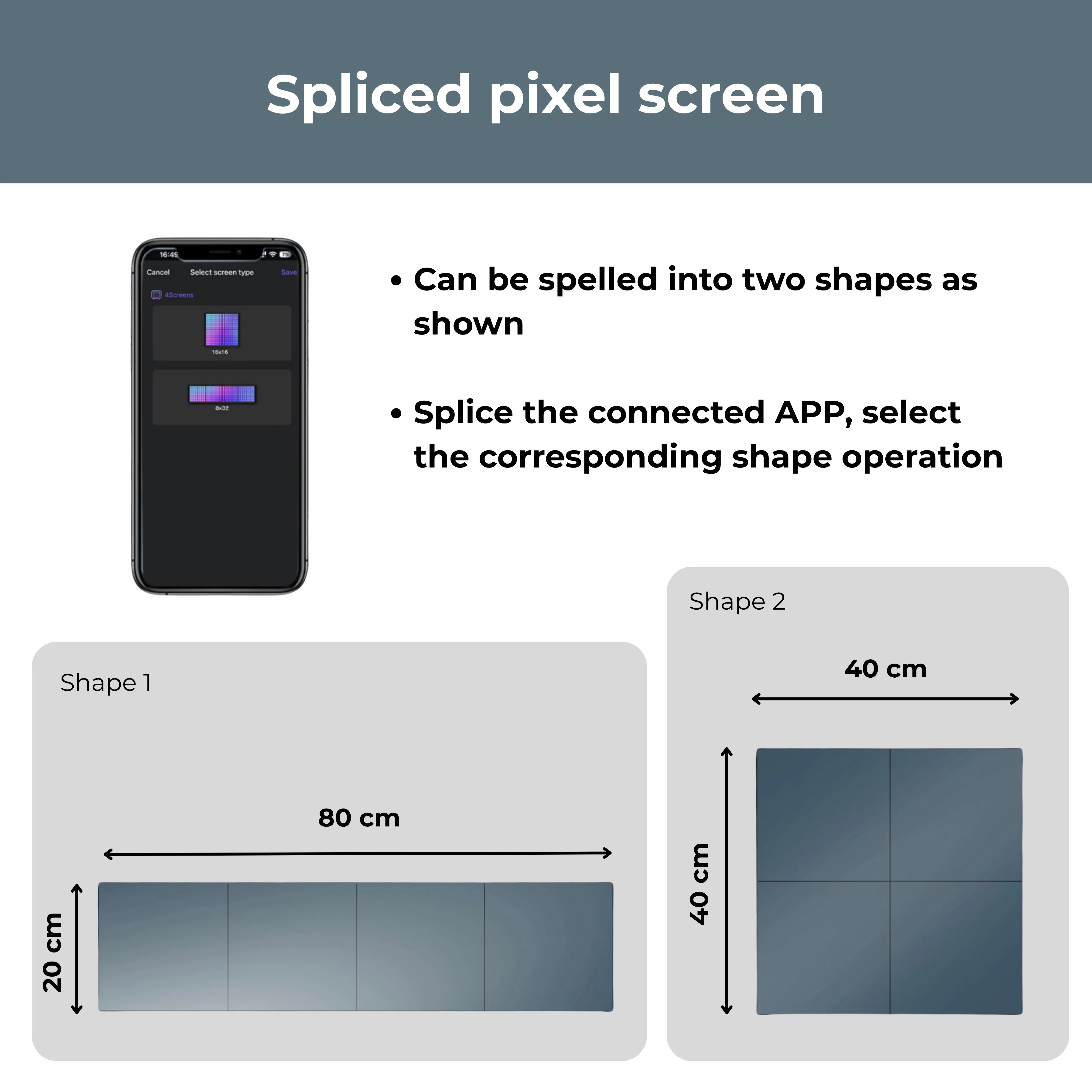 Apex Spliced Pixel Display LED Frame (8x8 Pixel)(4 pcs) - Image 6