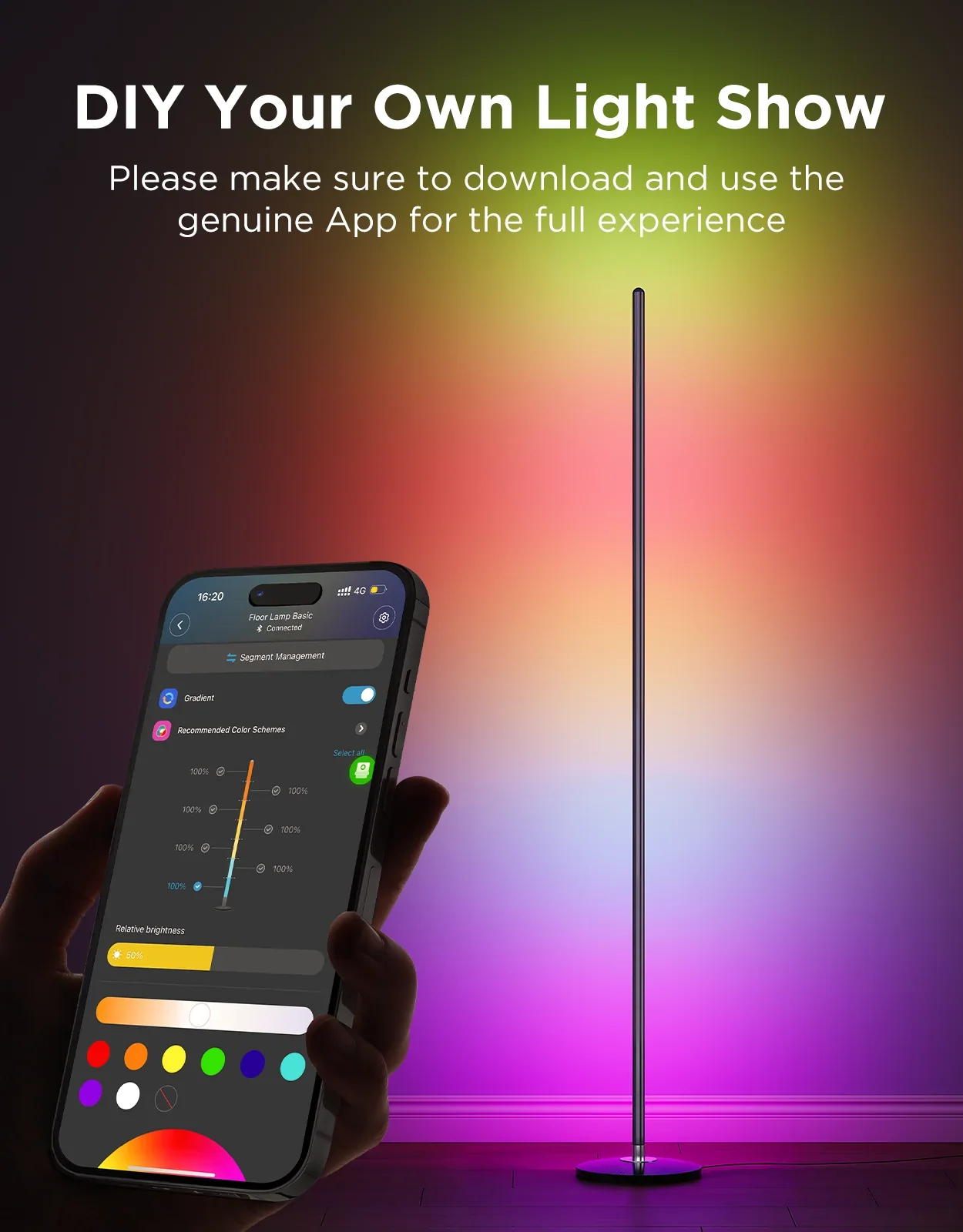 Govee RGBICW Smart Floor Lamp - Image 4
